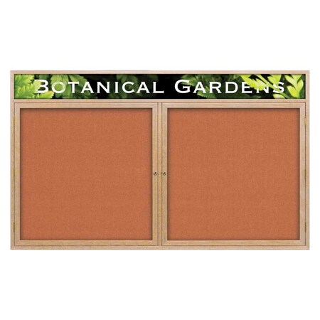 United Visual Products Single Door Indoor Enclosed Easy Tack Bo UV330EZ-GREEN-GOLD